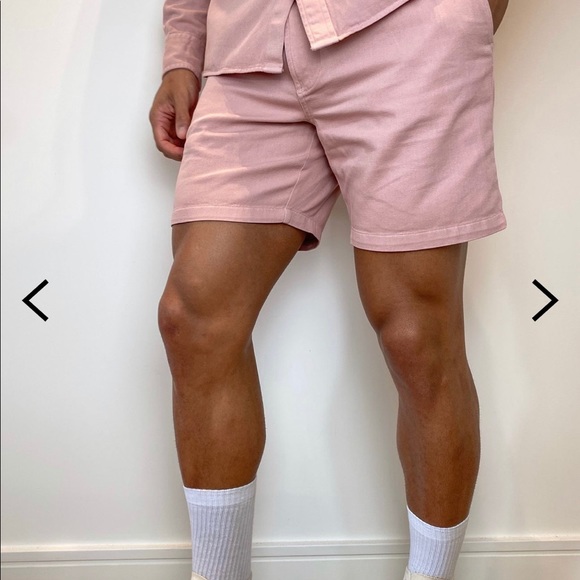 Topman Pink Twill Woven Pull On Shorts - Picture 2 of 3